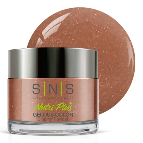 SNS Nail Dip Powder, Gelous Color Dipping Powder - Dragon Tree (Brown, Shimmer) - Long-Lasting Acrylic Nail Color & Polish Lasts 14 Days - Odor-Free & No UV Lamp - 1oz