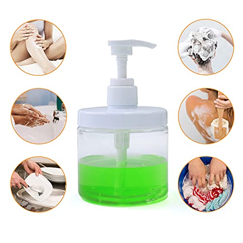 500ml Pump Bottle Dispenser | Refillable Bathroom Container