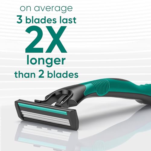 Comfycheer 20P Disposable Razors for Men, 3-Blade, Pivoting Head, Sensitive Skin