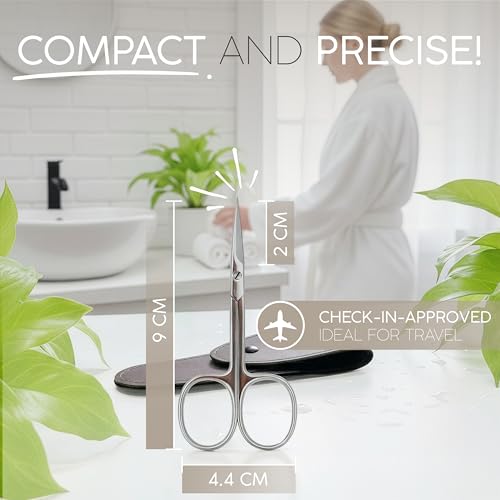 MARQUS Solingen Curved Cuticle Scissors - Precision German Steel with Case