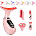 Red-Light-Therapy-for-Face and Neck-Eye-Head Massager,7 Colors Skin Rejuvenation Lifting Facial Massager for Toning,Glow Boost£¬Wrinkle for Birthday,Christmas,Mothers Day,Valentines Day Gifts (Pink)