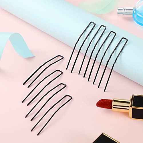 Waydress 36 Pieces U Shaped Hairpins Ballet Buns Bobby Pins Hair Styling Metal Hairpins for Updo Bun Bobby Pins for Women Lady Thick Thin Long Curly Hair(Black, 2.5 Inches, 3 Inches)