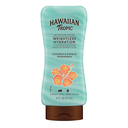 Hawaiian Tropic Weightless Hydration After Sun Lotion with Aloe, 6oz | Hawaiian Tropic Lotion, Moisturizing Lotion, After Sun Care, After Sun Moisturizer, Hydrating Lotion, 6oz