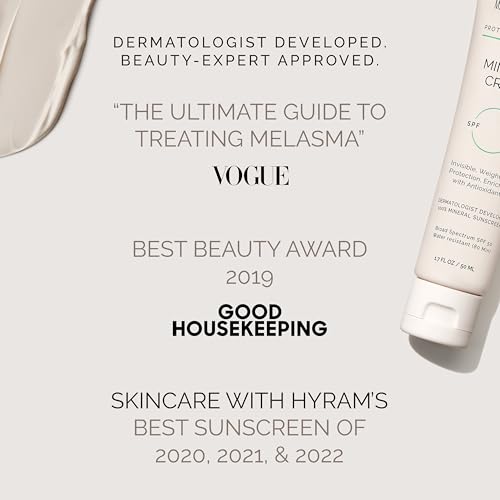 MDSolarSciences Mineral Cr?me SPF 50 Sunscreen for Face ? Water-Resistant, Broad Spectrum UV Protection ? Blendable Micronized Zinc Oxide ? Smooth, Natural Matte Finish