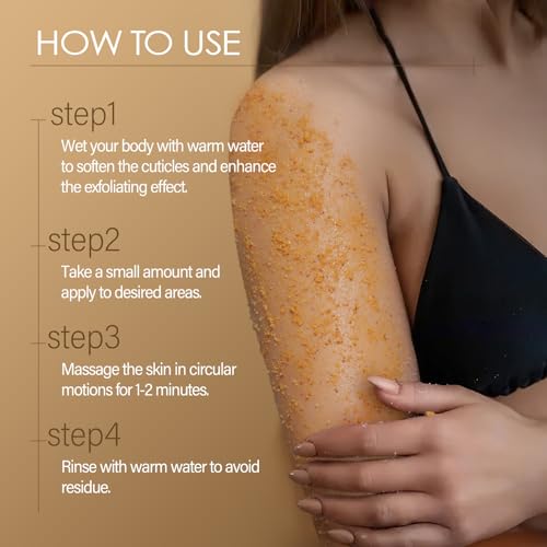 Turmeric Body Scrub with Vitamin C & Coconut Oil Exfoliator