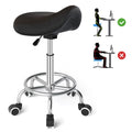 YEEZEE Ergonomic Saddle Stool with Thick Padding & Wheels