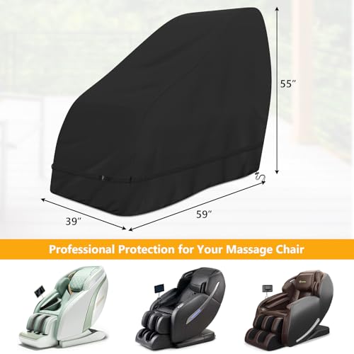 Massage Chair Cover Waterproof 59x39x55 Black