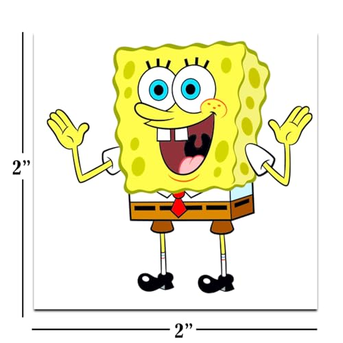 Spongebob Squarepants Tattoos Party Favors Bundle ~ 70+ Perforated Individual 2" x 2" Spongebob Temporary Tattoos for Kids Boys Girls (Spongebob Party Supplies MADE IN USA)