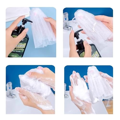 6 Pack Facial Cleanser Foaming Net Exfoliating Mesh Sponge