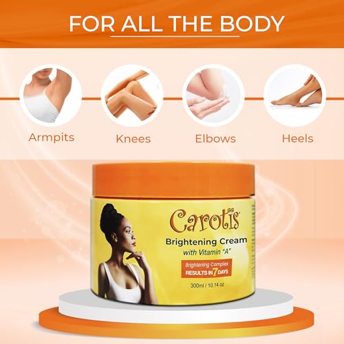 CAROT?S, Skin Brightening Cream ? 300ml / 10.14fl oz ? 7 Day Night Cream for Uneven Skin Tone, with Vitamin A