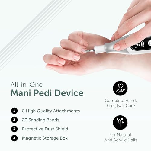 Cordless Electric Nail File & Pedicure Kit - 32-Piece Set