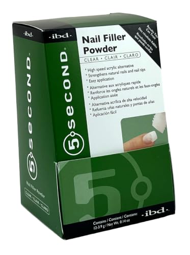 IBD 5-Second Nail Filler Powder - Quick Nail Repair (12 Pieces)