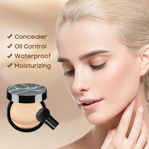 Ihrlpxkc Cushion Foundation for Older Women, CC Cream Makeup Buff Beige 3.21oz