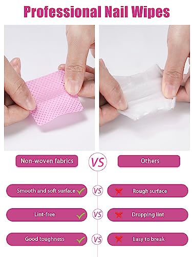 Lint Free Nail Wipes 400 PCS Non-Woven Cleaning Pads