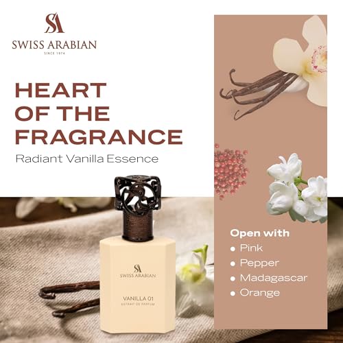 Swiss Arabian Vanilla 01 Heritage Collection Extrait De Parfum 50ml – Floral Gourmand Fragrance for Women & Men