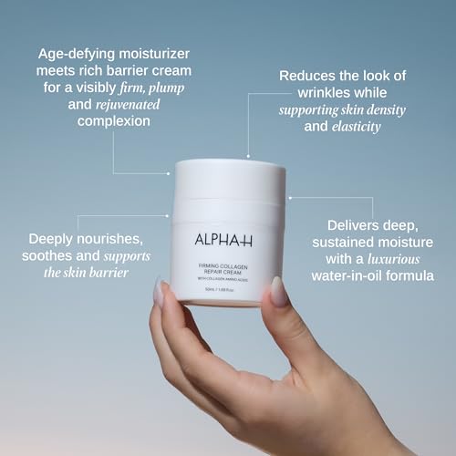 Alpha-H Firming Collagen Repair Face Cream 50ml ? Barrier Support Moisturizer for Dry, Dehydrated Skin ? Smooths Fine Lines & Boosts Elasticity