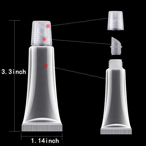 50Pcs 10ml Empty Lip Gloss Tubes Empty Lip Balm Tubes for DIY Lip Gloss Balm Cosmetic