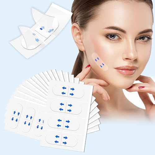 NBF 180PCS Face Tape Lifting Invisible, Face Lift Tape Invisible for Sagging Skin, Instant Facelift Tapes for Women, Neck, Jowls Lifts Sagging Skin, Concealed Makeup Tape, Visible Results in Seconds