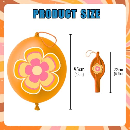72 Pc Groovy Party Favors Kit - Punch Balloons & Tattoos