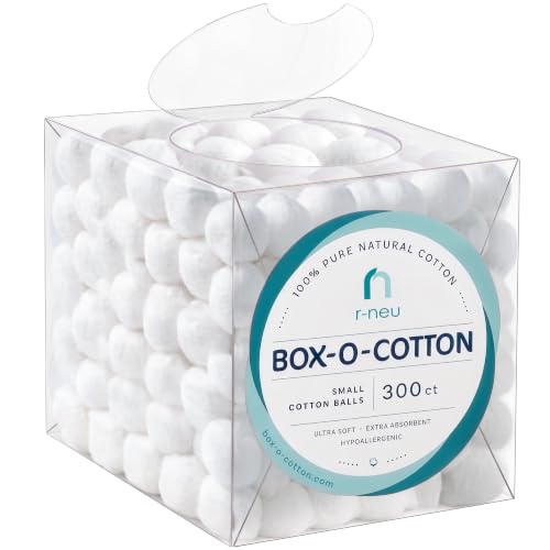 R-NEU 300 Count Small Cotton Balls - Soft & Absorbent