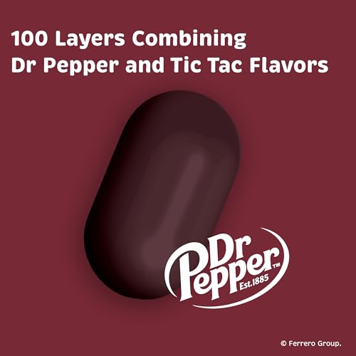 Tic Tac Dr Pepper Mints - 8 Pack of On-the-Go Refreshment