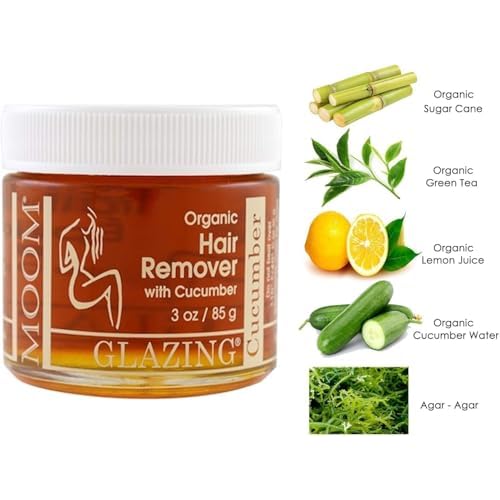 MOOM - Organic Sensitive Formula Hair Remover with Cucumber for Bikini and Brazalian - 3 oz (Pack of 2) - Made In Canada