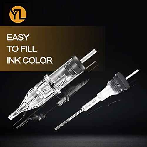 Tattoo Needles Cartridges - Yuelong 40pcs Tattoo Cartridges Needles Mixed Round Liner Shader Magnum 3RL 5RL 7RL 9RL 7RS 9RS 7RM 9RM Assorted Needles with Membrane for Tattoo Artist