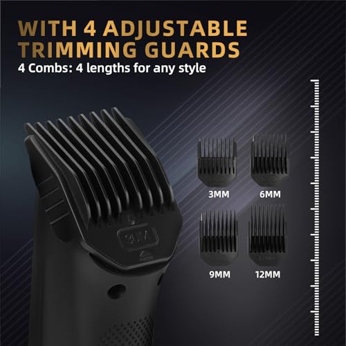 Men's Body Hair Trimmer with Ceramic Blades & LED Display