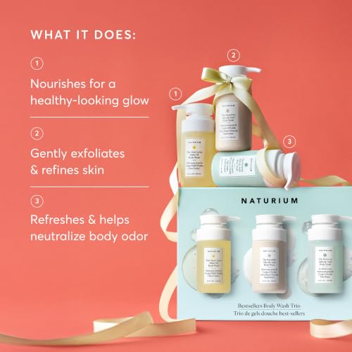 Naturium Body Wash Trio - Hydrating, Exfoliating & Smoothing Sets, Limited Edition