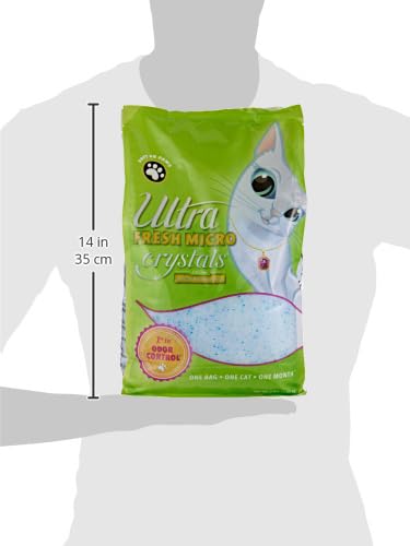 Ultra Fresh Micro Crystals Cat Litter (5lb): Silica Gel Crystal Cat Litter, Summer Breeze Scent, Soft-on-Paws, Lightweight, Superior Odor Control, Low Dust