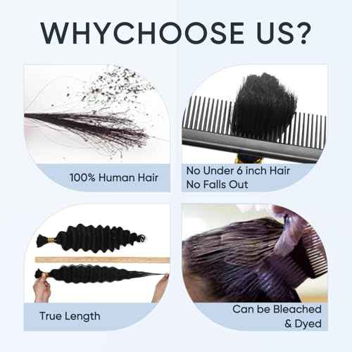 Human Braiding Hair for Boho Braids,150g 14 Inch 3 Bundles Highlight Deep Water Wave Bulk Boho Curly Human Hair Bundle for Braiding,4/30 Ombre No Weft Wet and Wavy Knotless Braiding Hair Extensions