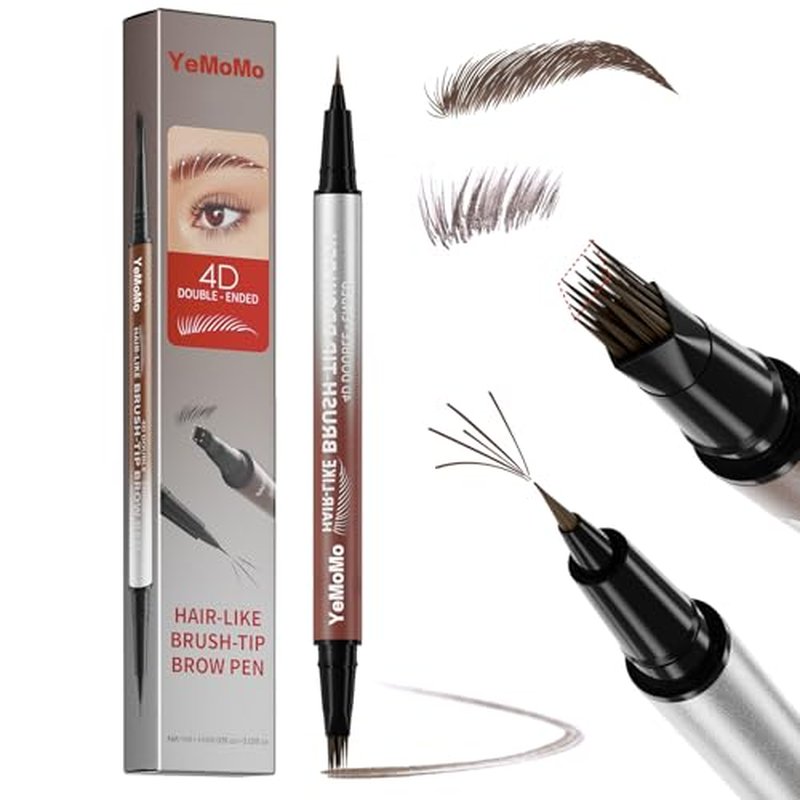4D Double-Ended Eyebrow Pen - Waterproof Brow Tint in Dark Brown