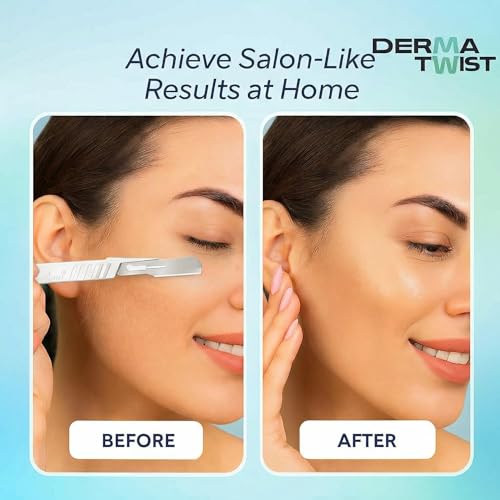 DermaTwist 10R Dermaplane Razor for Women Face ? 20-Pack Sterile Disposable Dermaplane Scalpels Facial Razors for Women Face Dermaplaning Professional Face Shaver