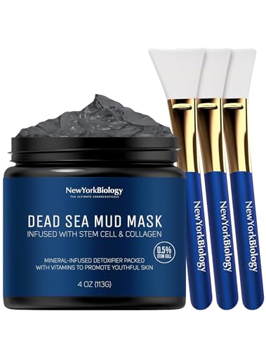 Dead Sea Mud Mask for Face & Body with 3 Brush Applicators