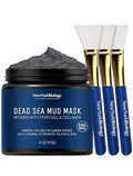 Dead Sea Mud Mask for Face & Body with 3 Brush Applicators