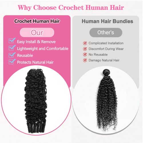 20 Inch Burmese Curly Crochet Hair Extensions for Black Women