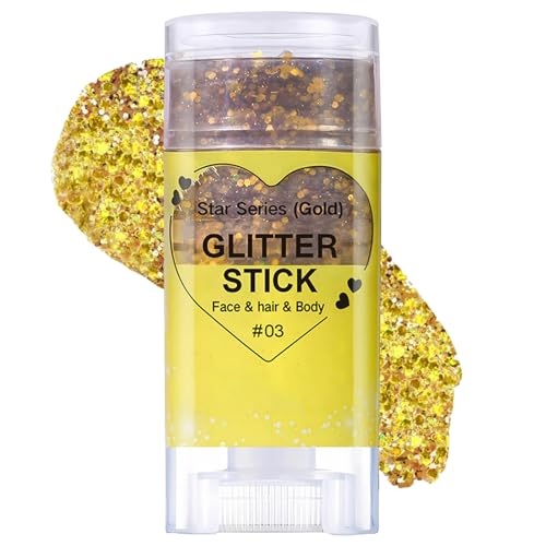 Gold Holographic Glitter Stick - Waterproof Body Makeup