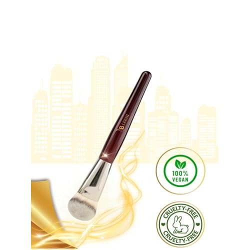 BLISSHI-Foundation Brush- Contoured makeup Brush-Perfect for Cream and Liquid Foundation Application-Blushing-Bronzer-Ideal for Blending and Highlighting Face Brush