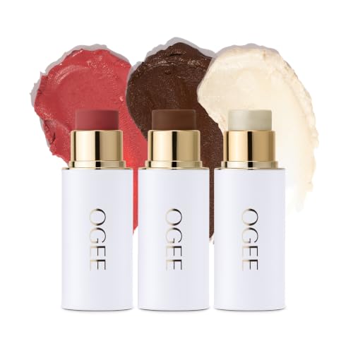 Ogee Face Stick Trio - Organic Contour, Blush & Highlighter