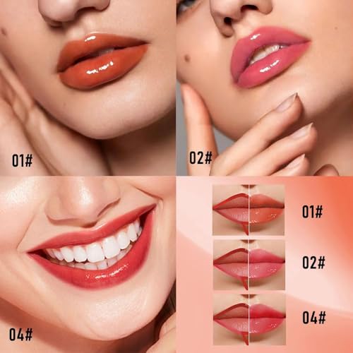 3-Pc Peel Off Lip Stain & Lip Oil 2-in-1 Dual-Ended Waterproof Tint