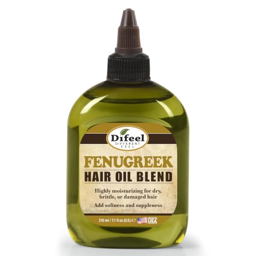 Difeel Fenugreek Hair Oil - Nourishing Treatment for All Hair Types, 7.1 oz