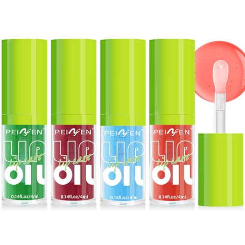 LemonSac 4 PCS Hydrating Lip Oil Set - Glossy & Nourishing