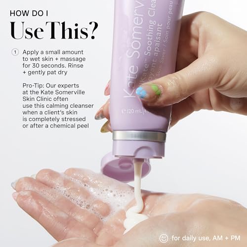 Kate Somerville DeliKate Soothing Cleanser ? Hydrating Face Wash for Sensitive Skin, Clinically Proven to Relieve Redness, Irritation & Tightness, 4 Fl Oz