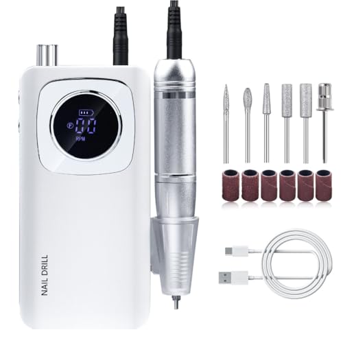 45000RPM Electric Nail Drill - Cordless Rechargeable Manicure Set