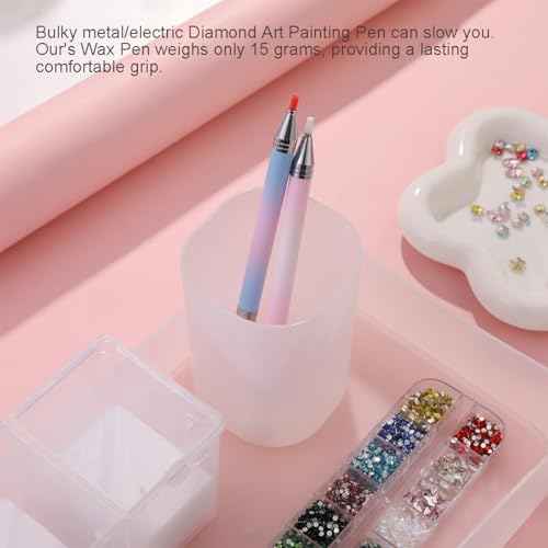Rhinestone Picker Tool - Refillable Wax Pen with 3 Refills for Nail & Diamond Art