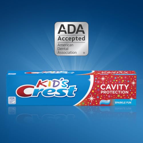 Kids Cavity Protection Toothpaste Pack of 3 - Sparkle Fun Flavor, 4.6 oz