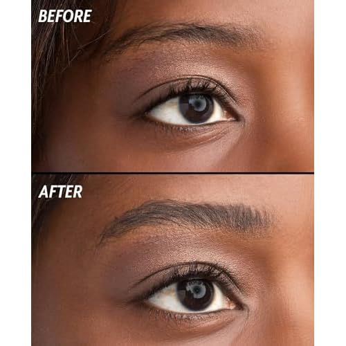 MELOWAY Brow Creation Gel - Tinted Fiber Gel for Thicker, Fluffier Brows - Patented Brush - Vitamin-Enriched Formula - Vegan, Cruelty-Free, Clean - Made in USA - Licorice Tease (Black) - 6.0ml