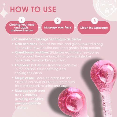 Ice Globes for Face - Cryo Cooling Facial Massage Tool Pair