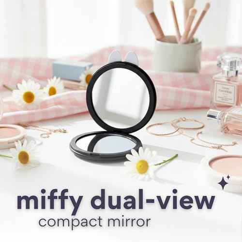 dearcloud Miffy Hi-Def Duo Compact Mirror - Travel-Friendly, Dual Magnification