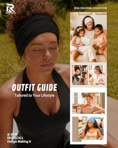 Extra Wide Non-Slip Headbands for Women - 6 Pack Boho Design